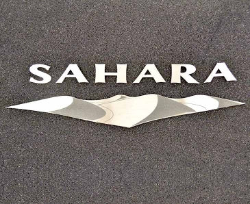 2007-2018 Jeep Wrangler JK - Sahara Badges 2Pc | Stainless Steel, Choose Finish-ACC-142008-corvette-store-online