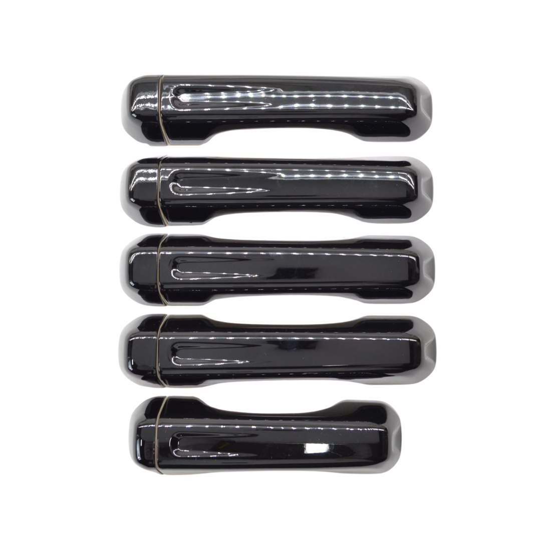 2018-2024 Jeep Wrangler, 20-24 Jeep Gladiator No Smart Key 10 PCS Gloss Black Snap-on W/Tape Patented Door Handle Cover