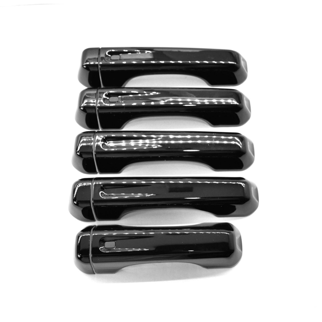 2018-2024 Jeep Wrangler, 20-24 Jeep Gladiator W/ Smart Key 10 PCS Gloss Black Snap-on W/Tape Patented Door Handle Cover