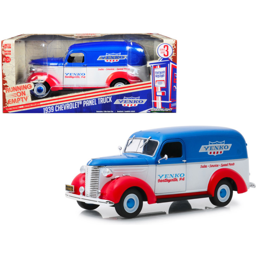 1939-chevrolet-panel-truck-yenko-sales-and-service-running-on-empty-1-24-diecast