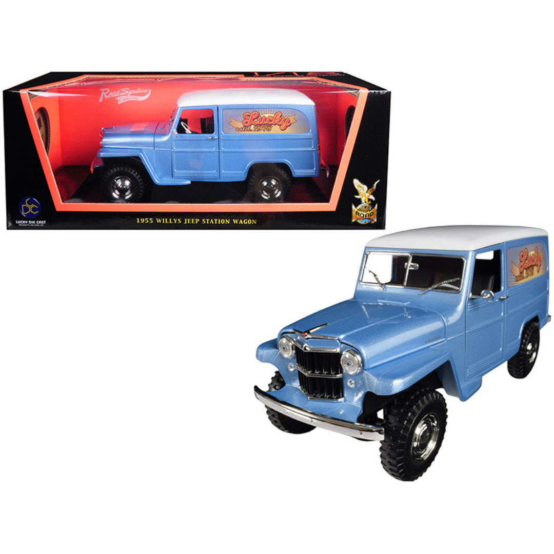 1955-willys-jeep-station-wagon-lucky-1-18-diecast-model-car-by-road-signature