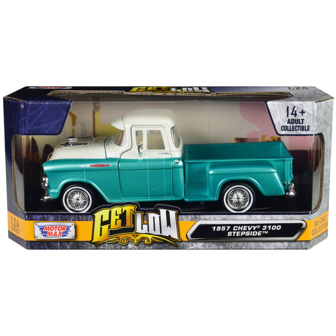 1957 Chevrolet 3100 Stepside Pickup Truck Lowrider "Get Low" Series 1/24 Diecast Model Car