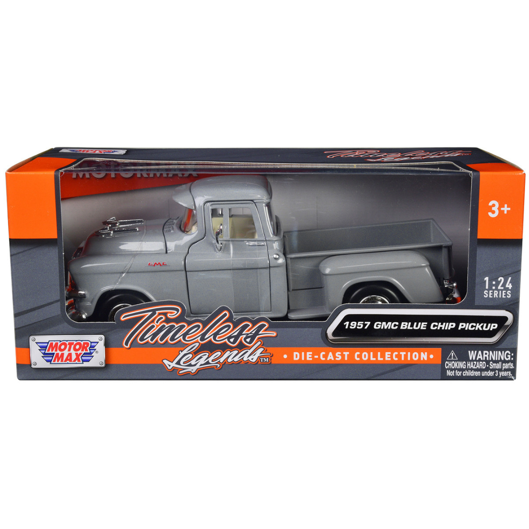 1957 GMC Blue Chip Pickup Truck Gray "Timeless Legends" Series 1/24 Diecast Model Car