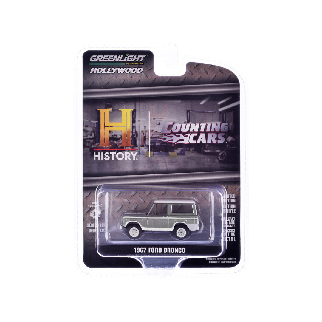 1967 Ford Bronco Silver Metallic with White Top "Counting Cars" (2012-Current) TV Series "Hollywood Series" Release 42 1/64 Diecast Model Car