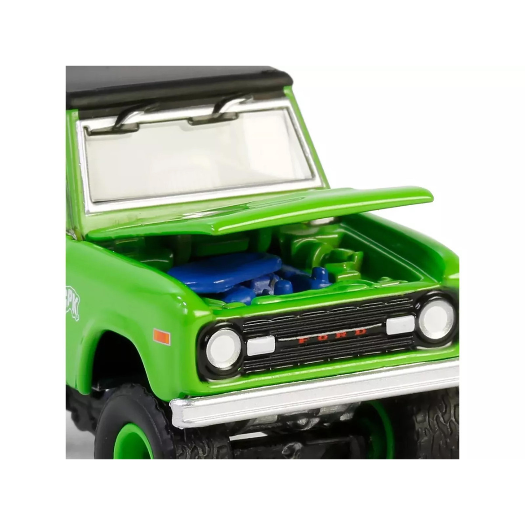 1969 Ford Bronco "Garbage Pail Kids: Super Snotty" Green with Black Top "San Diego Comic-Con 2024 Exclusive" 1/64 Diecast Model Car