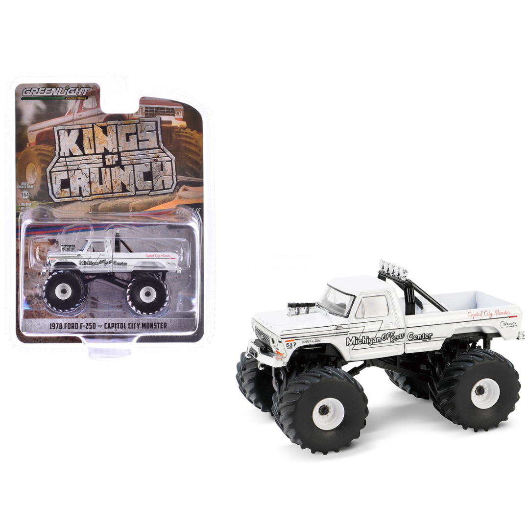 1978 Ford F-250 Monster Truck White "Capitol City Monster" "Kings of Crunch" Series 15 1/64 Diecast Model Trucks