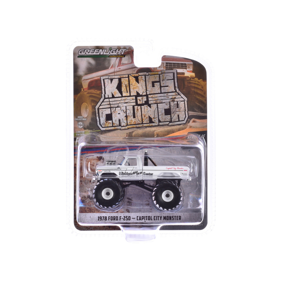 1978 Ford F-250 Monster Truck White "Capitol City Monster" "Kings of Crunch" Series 15 1/64 Diecast Model Trucks