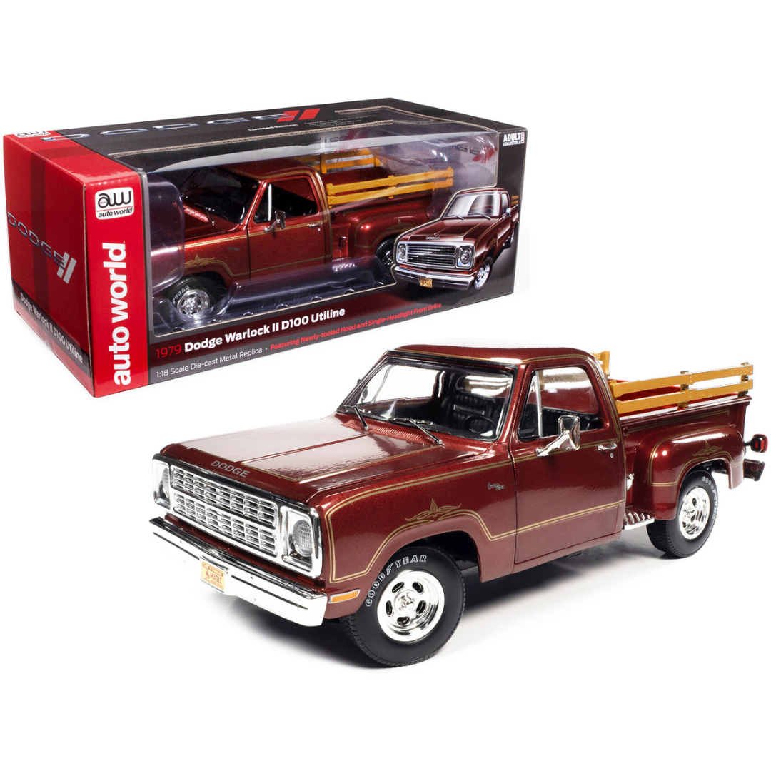 1979-dodge-warlock-ii-d100-utiline-pickup-truck-1-18-diecast-model-car-by-auto-world