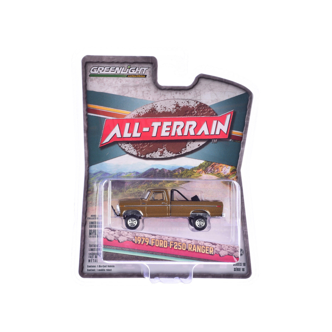 1979 Ford F250 Ranger Pickup Truck Gold Metallic "All Terrain" Series 16 1/64 Diecast Model Car