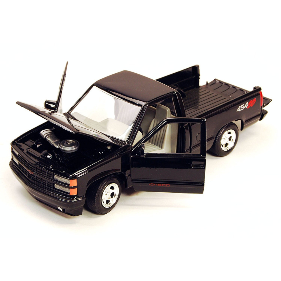 1992 Chevrolet 454 SS Pickup Truck Black 1/24 Diecast Model Car