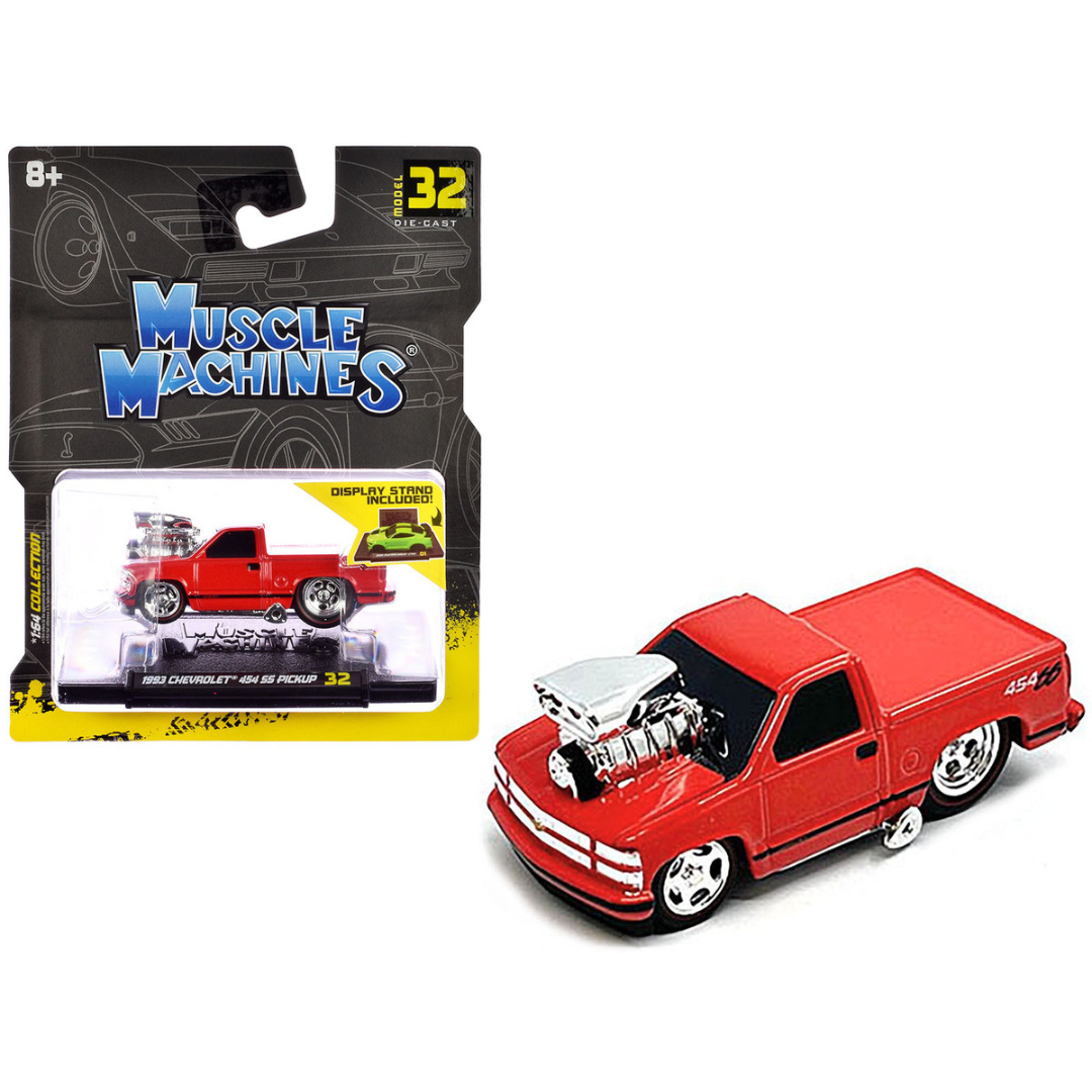 1993-chevrolet-454-ss-pickup-truck-red-1-64-diecast-model-car