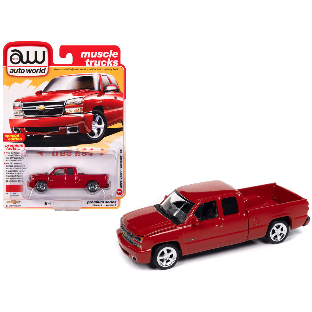 2006 Chevrolet Silverado SS Pickup Truck Victory Red "Muscle Trucks" Series 1/64 Diecast Model Car