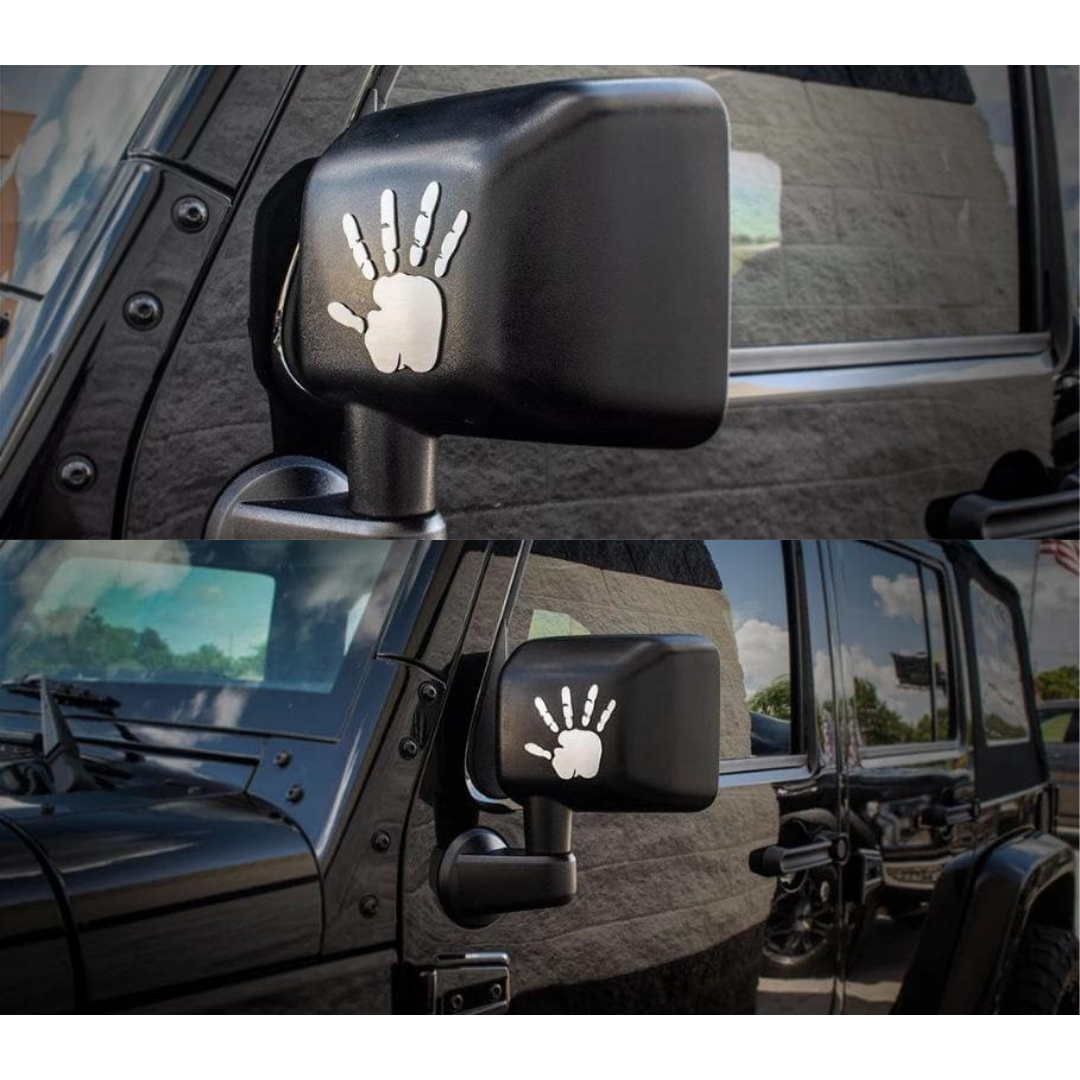 Jeep Wrangler - Wave Hand Emblem 3" 1Pc | Stainless Steel, Choose Finish