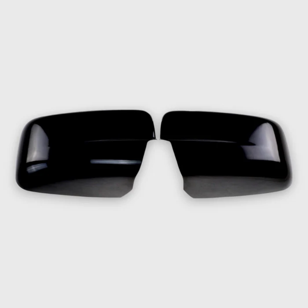 2009-2010 Dodge Ram 1500, 11-18 Ram 1500, 19-23 Ram 1500 Classic 2 PCS No Turn Signal Full Gloss Black Tape-on Mirror Cover