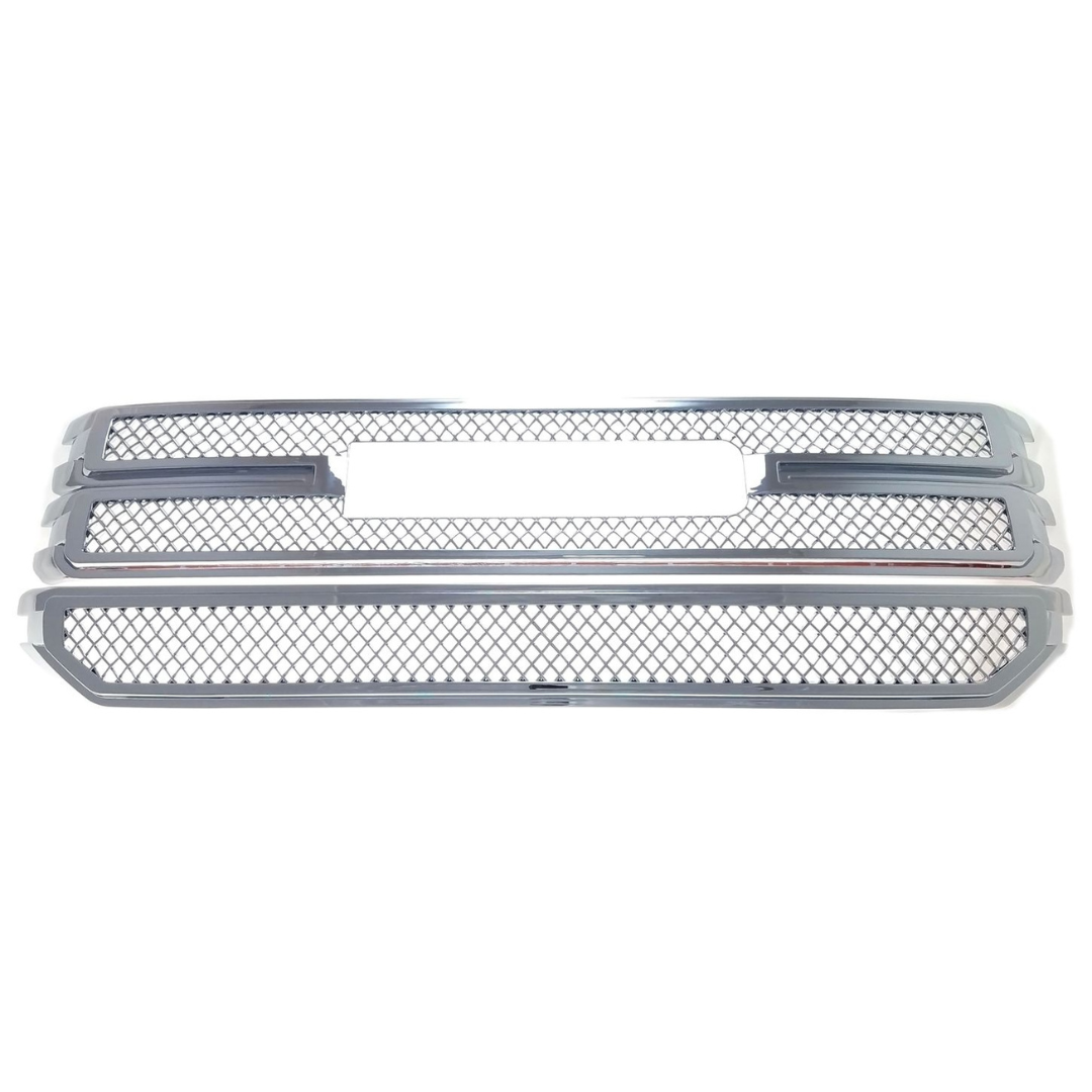 2016-2018 GMC Sierra 1500 Base/SLE 2 PCS Chrome Tape-on Patented Grille Overlay