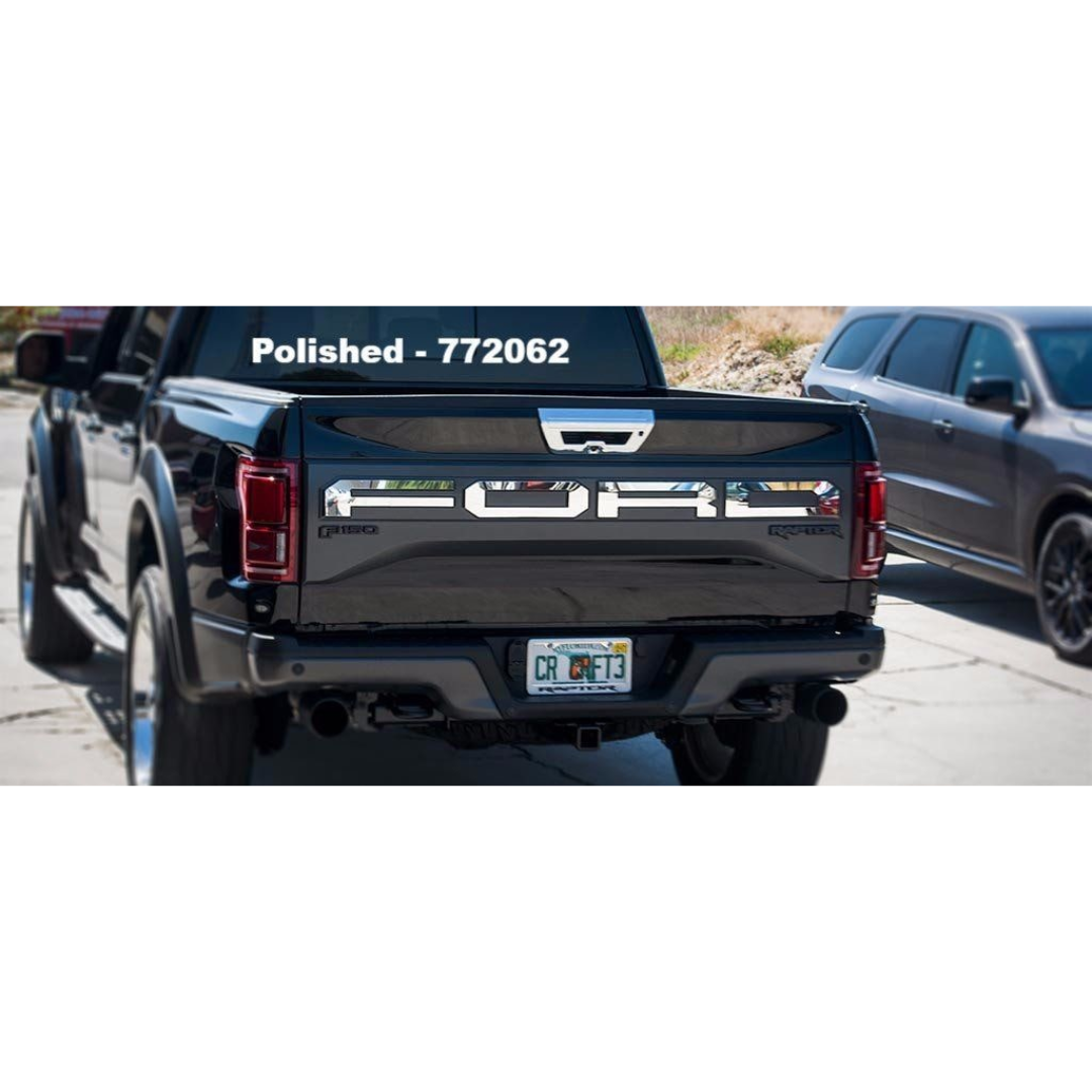 2017-2018 Ford Raptor - 'FORD' Tailgate Letters | Premium Stainless Steel, Polished