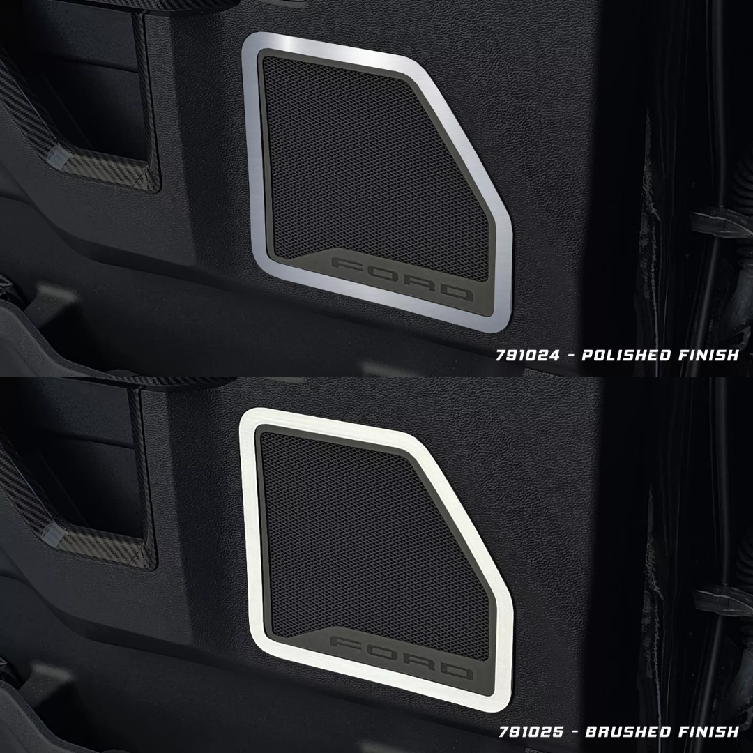 2017-2022 Ford F250 Front Outer Door Speaker Trim 2pc | Choose Finish