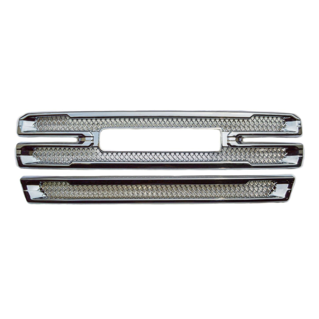 2019-2021 GMC Sierra 1500 AT4/SLT 2 PCS Chrome Tape-on Patented Grille Overlay