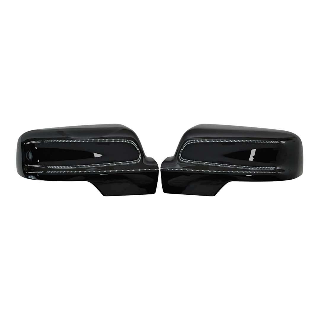 2019-2024 Ram 1500 2 PCS With Turn Signal Top Gloss Black Tape-on Mirror Cover