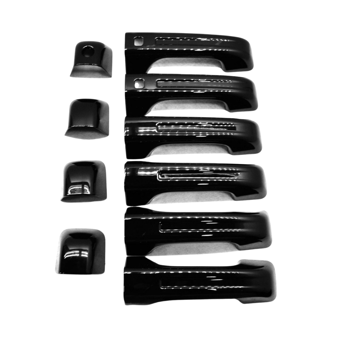 2019-2024 Ram 1500 (Not for Classic) W/ or W/O Smart Key 10 PCS Gloss Black Snap-on W/Tape Patented Door Handle Cover