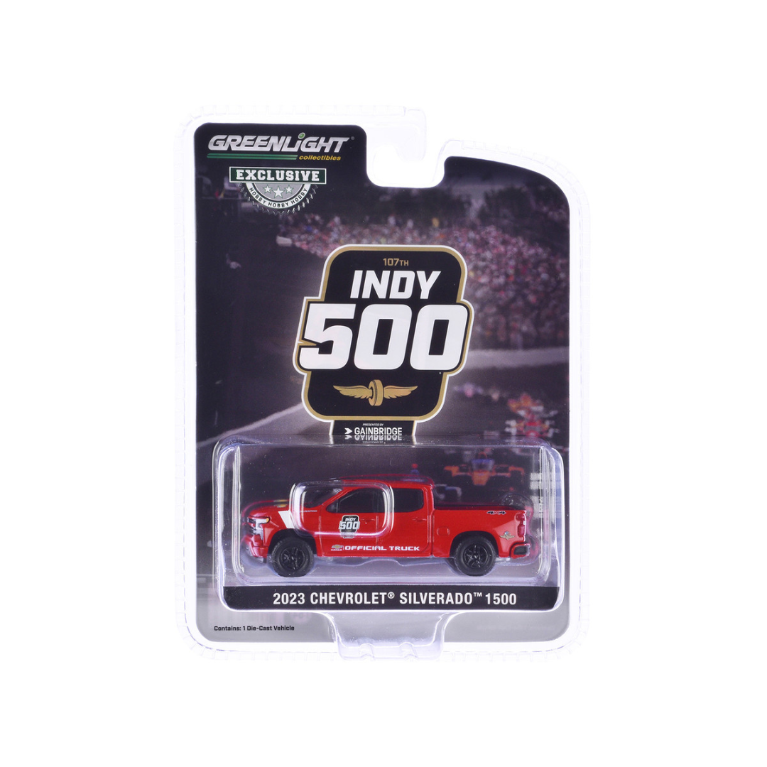 2023 Chevrolet Silverado 1500 Pickup Truck "107th Running of the Indianapolis 500 Official Truck" Red "Hobby Exclusive" Series 1/64 Diecast Model Car