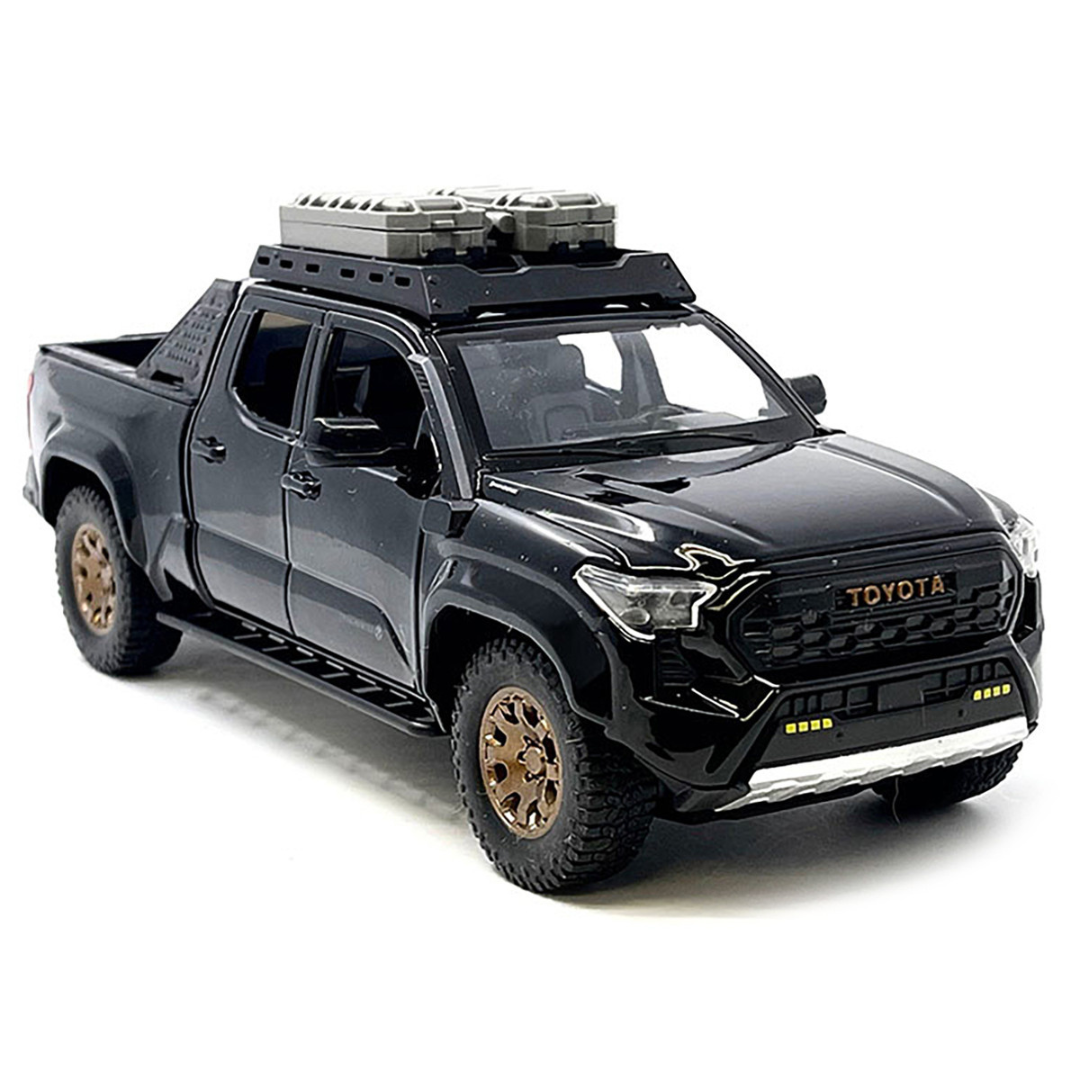 2024 Toyota Tacoma Trailhunter Edition Pickup Truck Black 1/24 Diecast Model Car