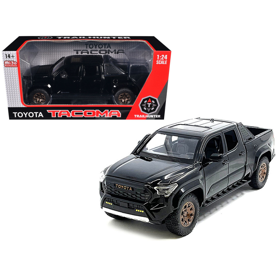 2024 Toyota Tacoma Trailhunter Edition Pickup Truck Black 1/24 Diecast Model Car