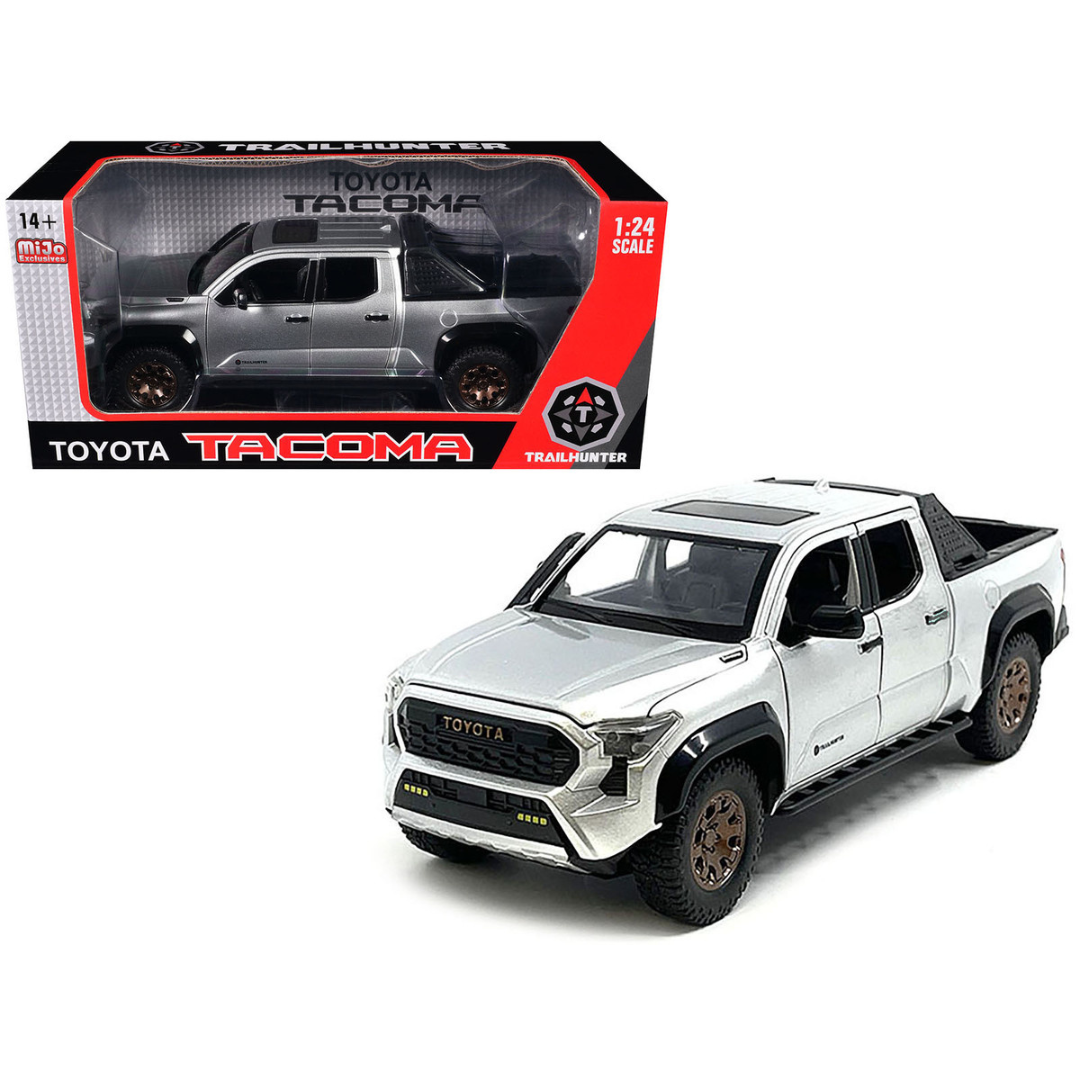 2024 Toyota Tacoma Trailhunter Edition Pickup Truck Silver Metallic 1/24 Diecast Model Car