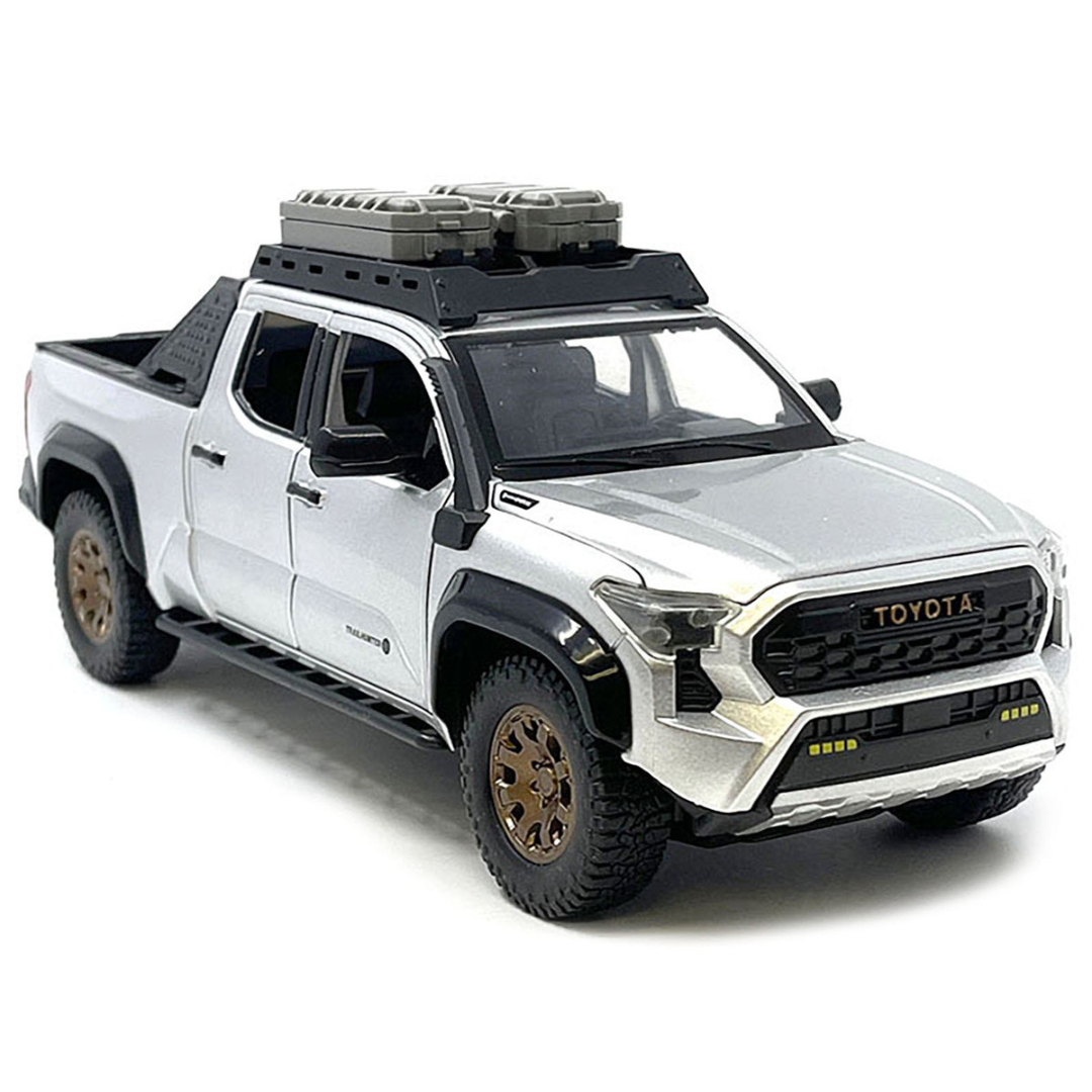 2024 Toyota Tacoma Trailhunter Edition Pickup Truck Silver Metallic 1/24 Diecast Model Car