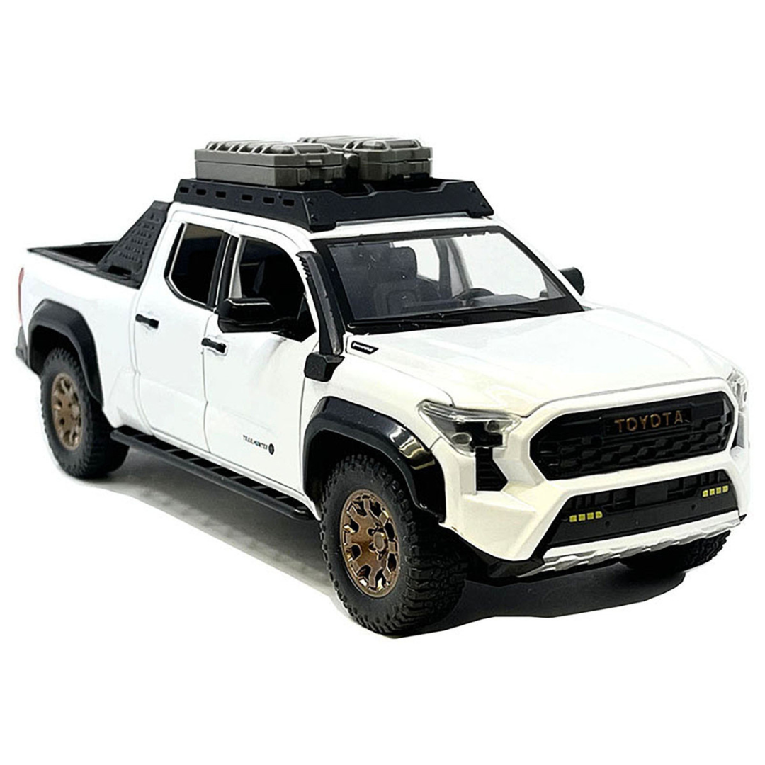 2024 Toyota Tacoma Trailhunter Edition Pickup Truck White Metallic 1/24 Diecast Model Car