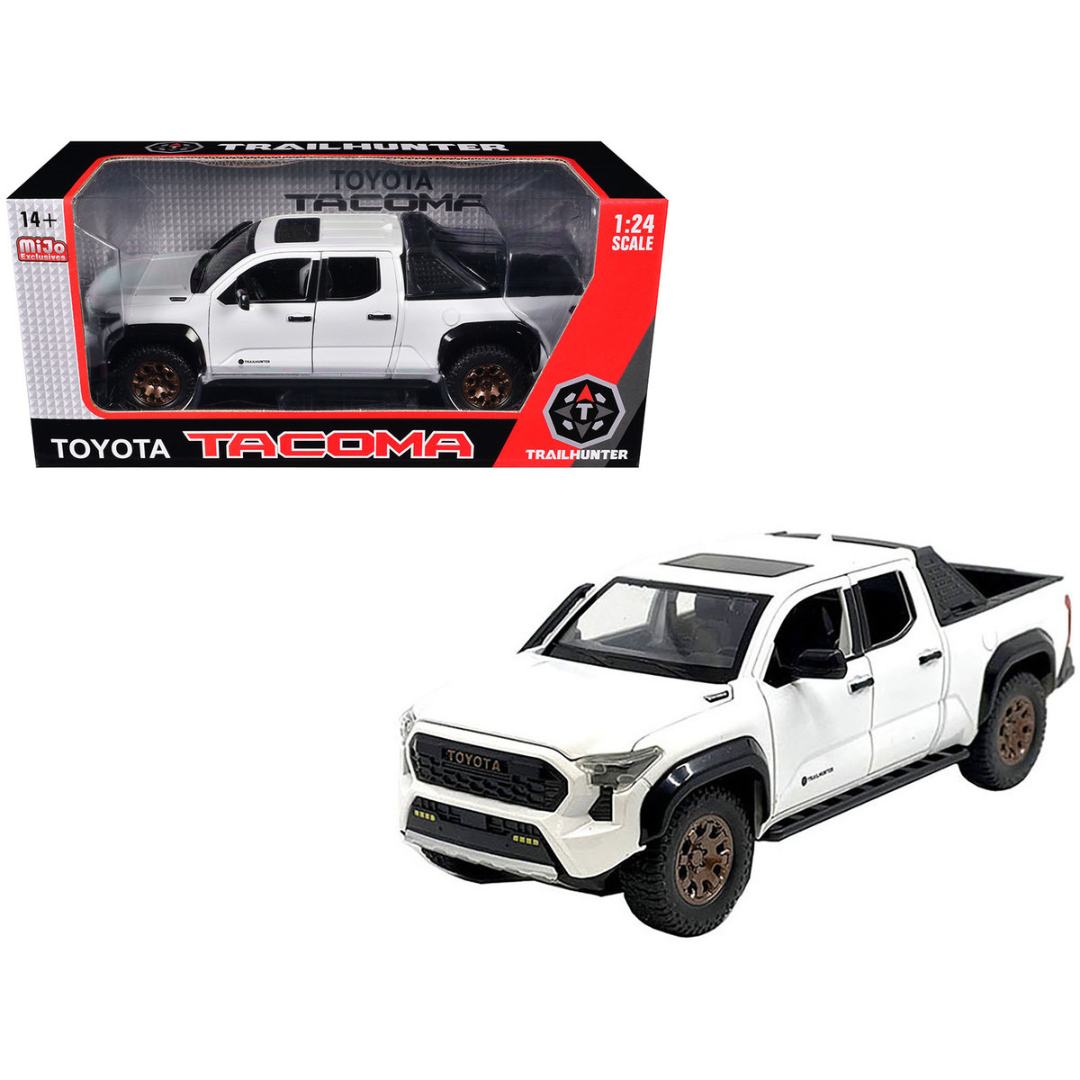 2024 Toyota Tacoma Trailhunter Edition Pickup Truck White Metallic 1/24 Diecast Model Car