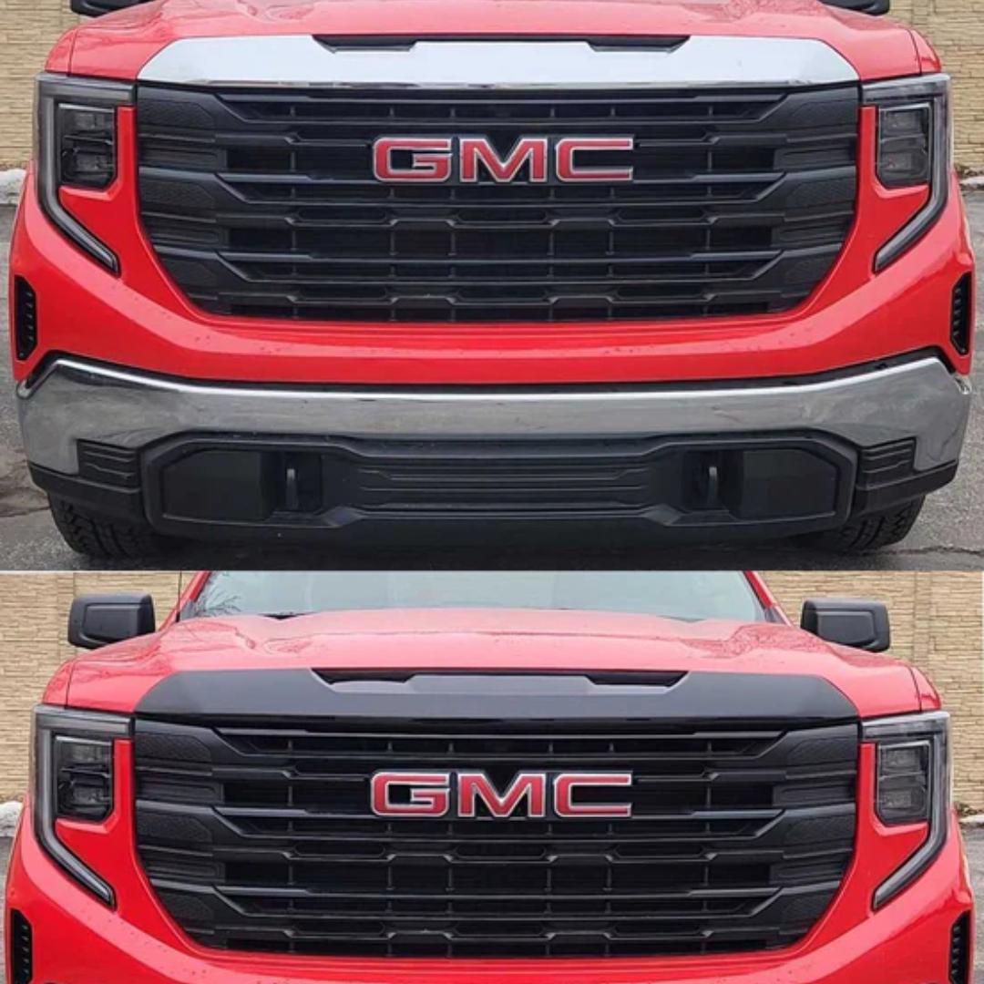 2023-2024 GMC Sierra 1500 1 PC Gloss Black Tape-on Patented Grille Overlay