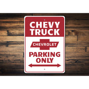 chevy-truck-parking-only-aluminum-sign