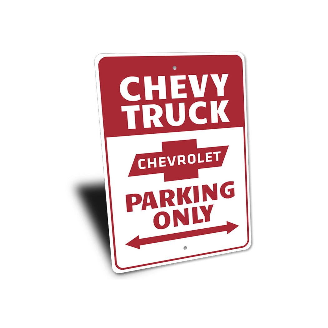 chevy-truck-parking-only-aluminum-sign