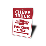 chevy-truck-parking-only-aluminum-sign