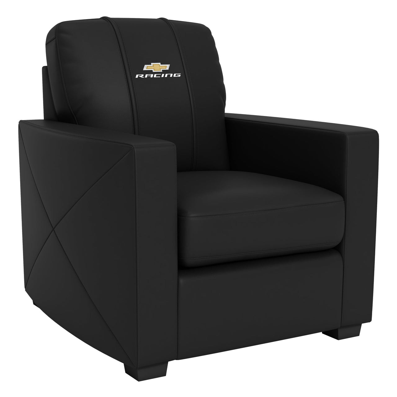 Silver Club Chair with Chevy Racing Logo