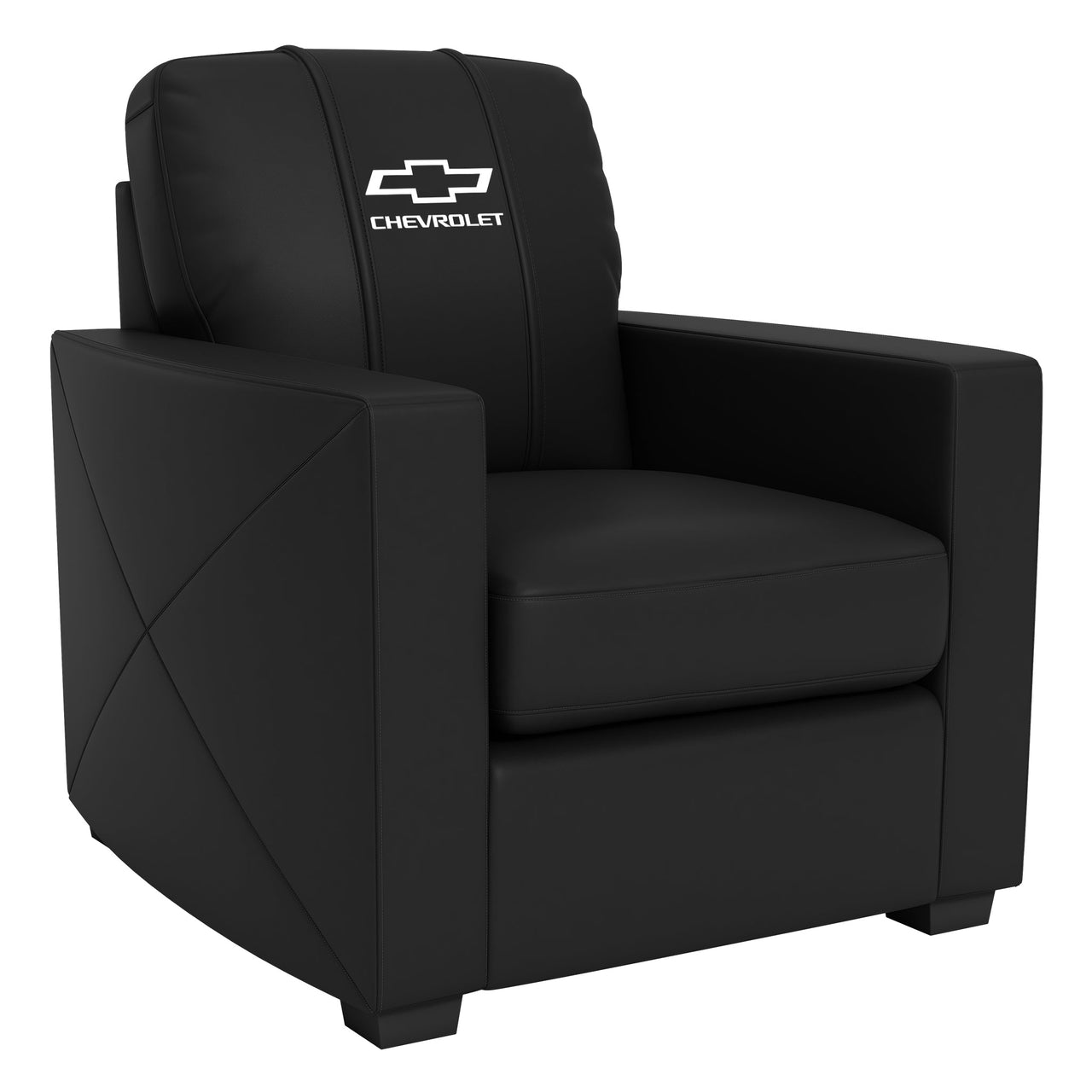 Silver Club Chair with Chevrolet Alternate Logo