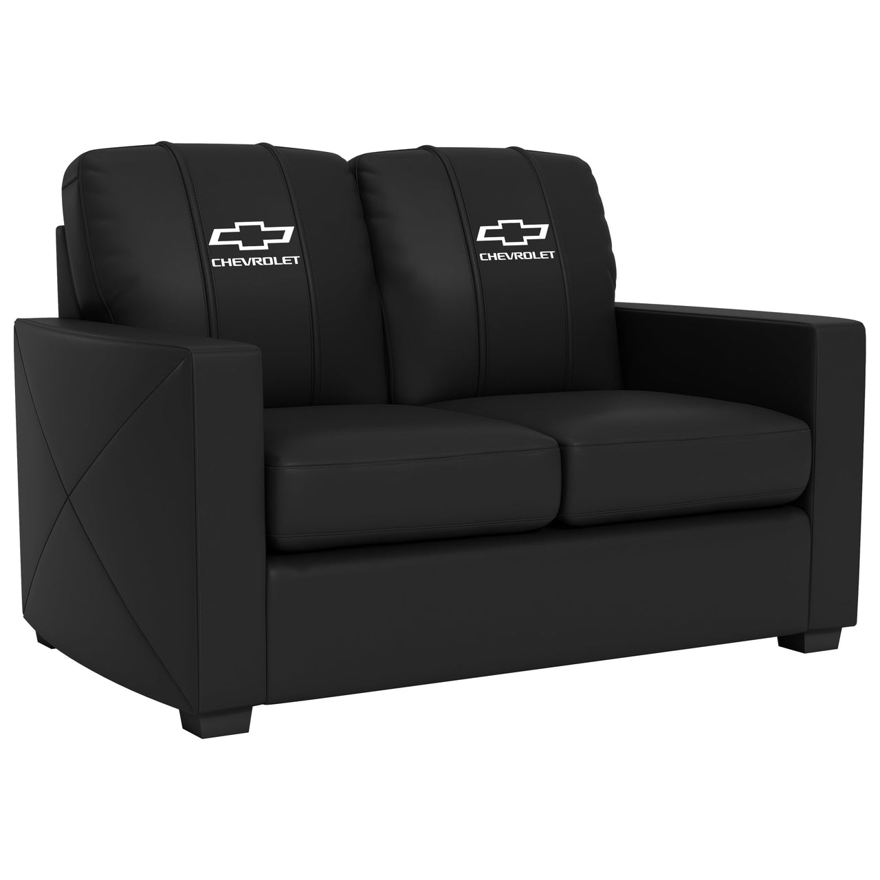 Silver Loveseat with Chevrolet Alternate Logo