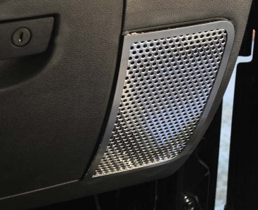 2007-2018 Jeep Wrangler JK/JKU - Perforated Speaker Grilles 2Pc | Stainless Steel-ACC-141022-corvette-store-online