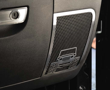 2007-2018 Jeep Wrangler JK/JKU- Off Road Speaker Grilles 2Pc | Stainless Steel, Choose Finish-ACC-141028-corvette-store-online