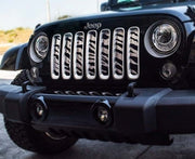 2007-2018 Jeep Wrangler JK - Safari Style Grille | Brushed Stainless Steel-ACC-142002-corvette-store-online