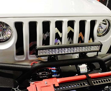 2018-2020 Jeep Wrangler JL - Front Grille Mountain Peaks Style | Brushed Stainless Steel-ACC-142007-corvette-store-online