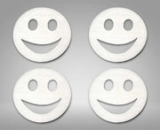 Smile Emoji Emblems 4Pc | Stainless Steel, Choose Finish-ACC-172009-corvette-store-online