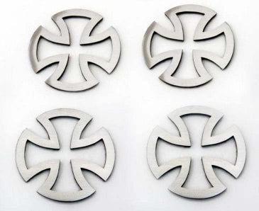 Iron Cross Emblems 4Pc | Stainless Steel, Choose Finish-ACC-172013-corvette-store-online