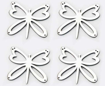 Butterfly Emblems 4Pc | Stainless Steel, Choose Finish-ACC-172019-corvette-store-online