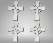 Celtic Cross Emblems 4Pc | Stainless Steel, Choose Finish-ACC-172023-corvette-store-online