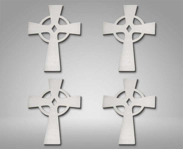 Celtic Cross Emblems 4Pc | Stainless Steel, Choose Finish-ACC-172023-corvette-store-online