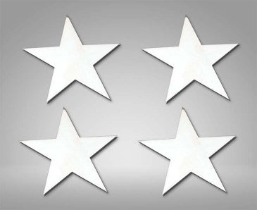 Small Star Emblems 4Pc | Stainless Steel, Choose Finish-ACC-172025-corvette-store-online