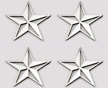 Nautical Star Emblems 4Pc | Stainless Steel, Choose Finish-ACC-172027-corvette-store-online