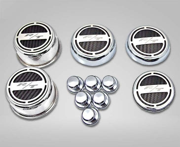 2008-2018 5.7 Hemi V8 Engine - "RT" Fluid & Shock Tower Covers 11Pc | Choose Color-ACC-333054-YLW-corvette-store-online